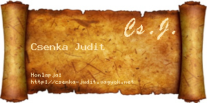 Csenka Judit névjegykártya